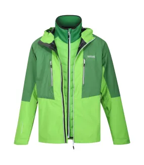 Mens sacramento ix 2 in 1 waterproof jacket jasmine green/field green Regatta