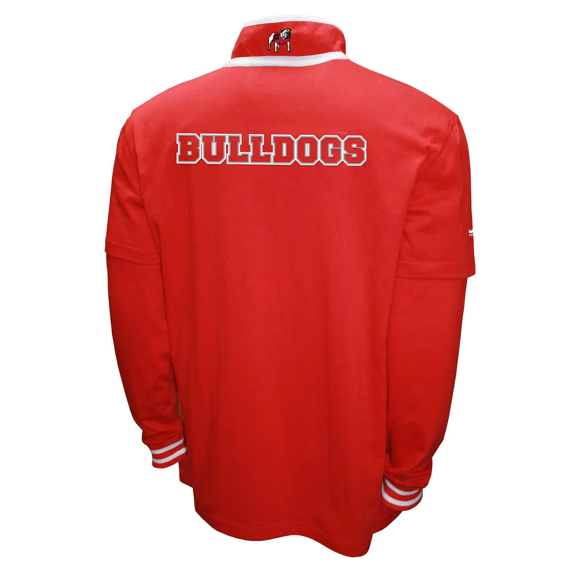 Men's Franchise Club Red Georgia Bulldogs 3-in-1 Double-Down T-Shirt & Quarter-Zip Pullover Set