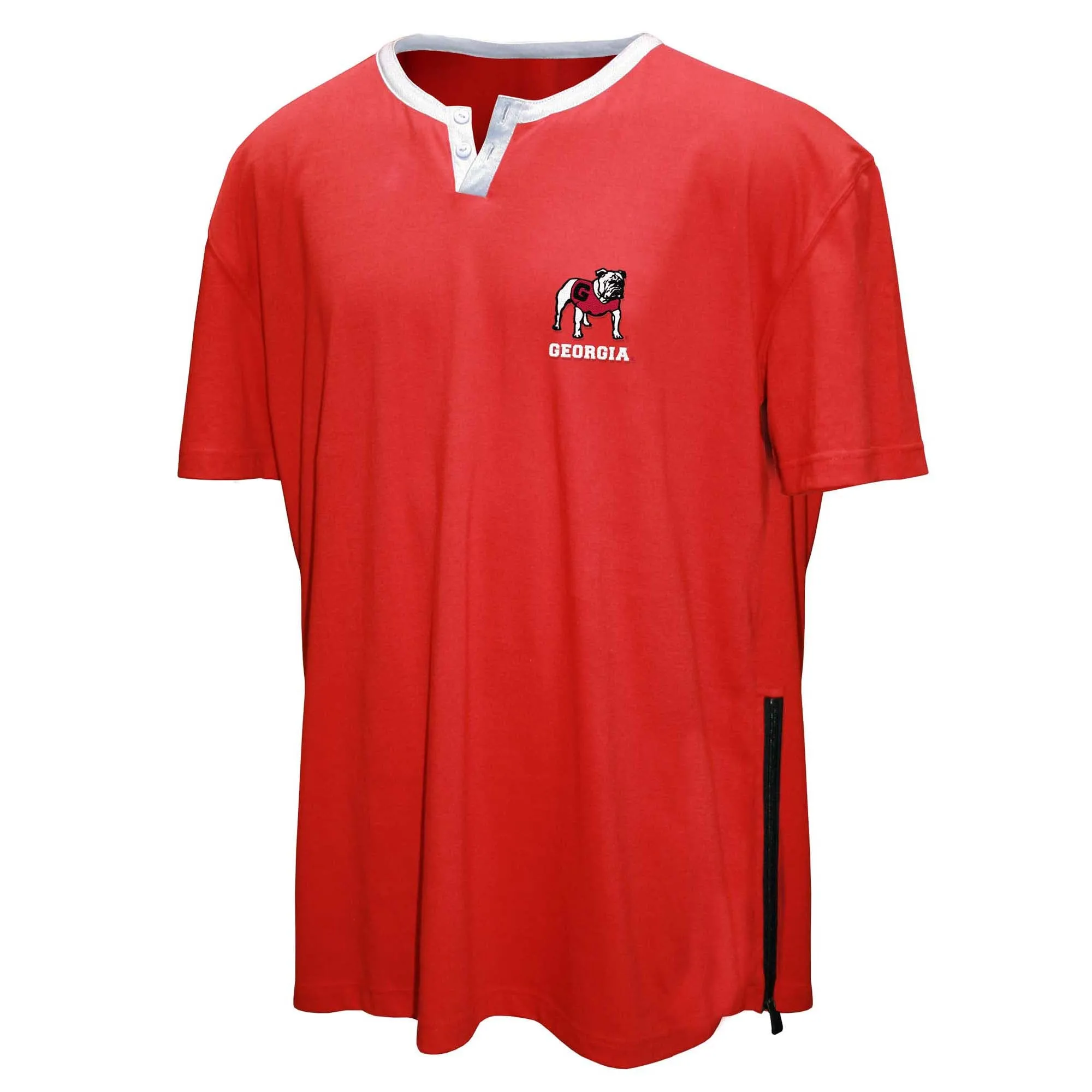 Men's Franchise Club Red Georgia Bulldogs 3-in-1 Double-Down T-Shirt & Quarter-Zip Pullover Set