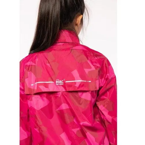 Mini Mac In A Sac Kids Packable Waterproof Jacket - Pink Camo