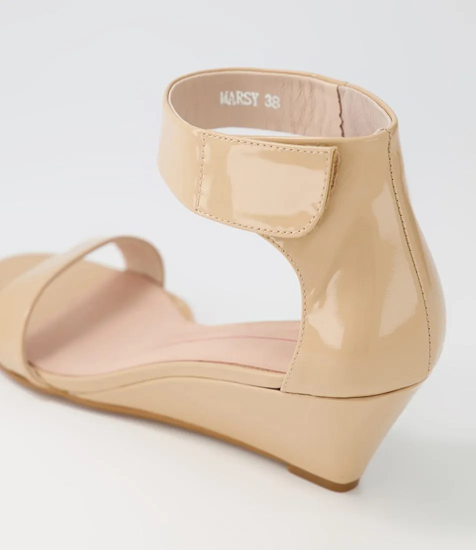 MOLLINI Marsy Nude Patent Leather Sandals