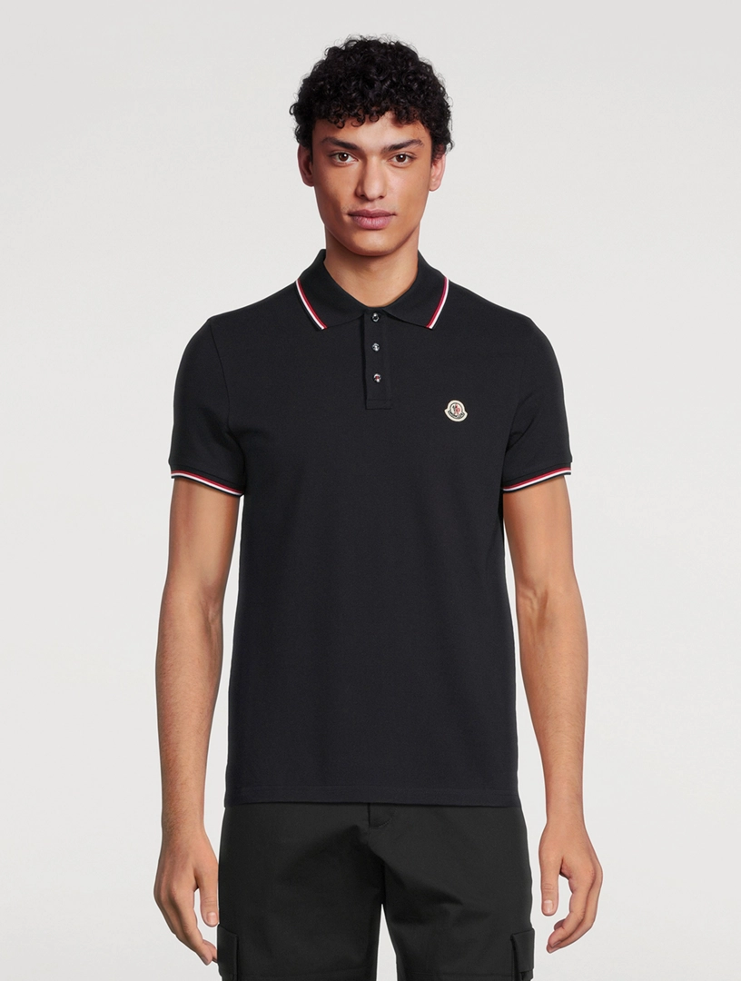 MONCLER Cotton Pique Logo Polo Shirt