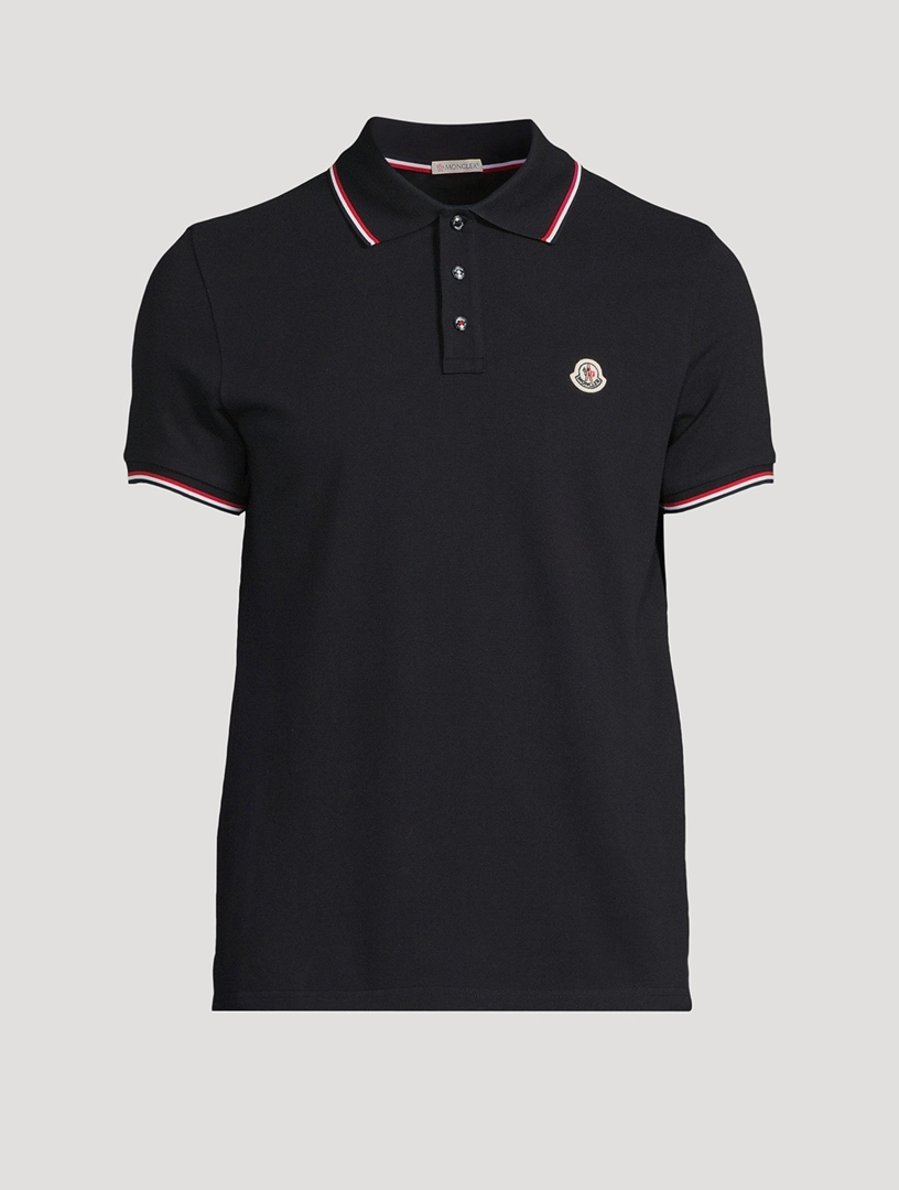 MONCLER Cotton Pique Logo Polo Shirt