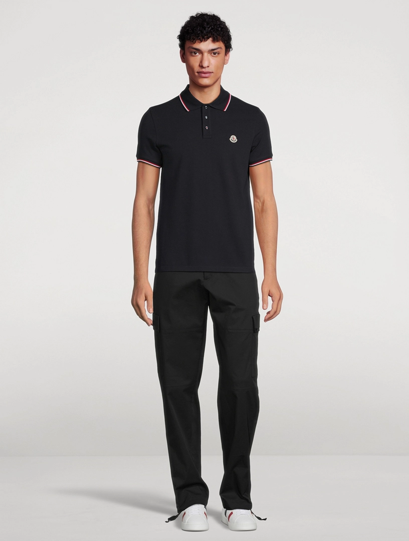 MONCLER Cotton Pique Logo Polo Shirt