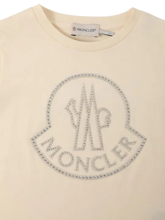 Moncler   Crystal logo cotton t-shirt 