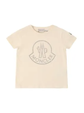 Moncler   Crystal logo cotton t-shirt 