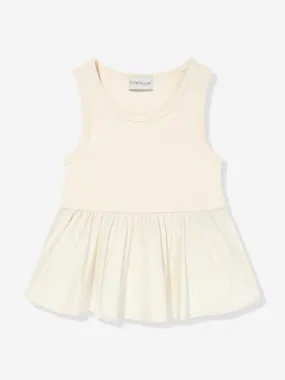 Moncler Enfant Girls Sleeveless Dress in Ivory