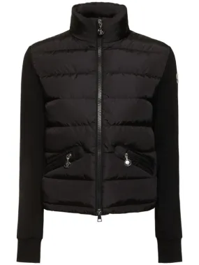 Moncler   Padded viscose blend zip-up sweatshirt 