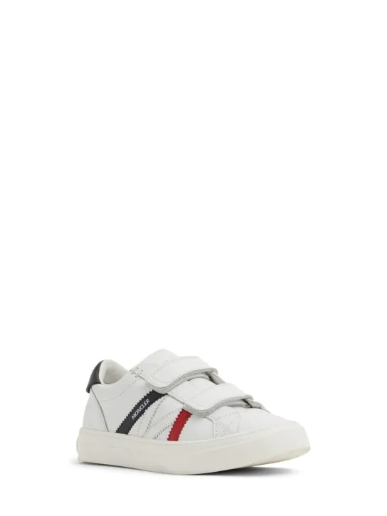 Moncler   Petit Monaco leather sneakers 