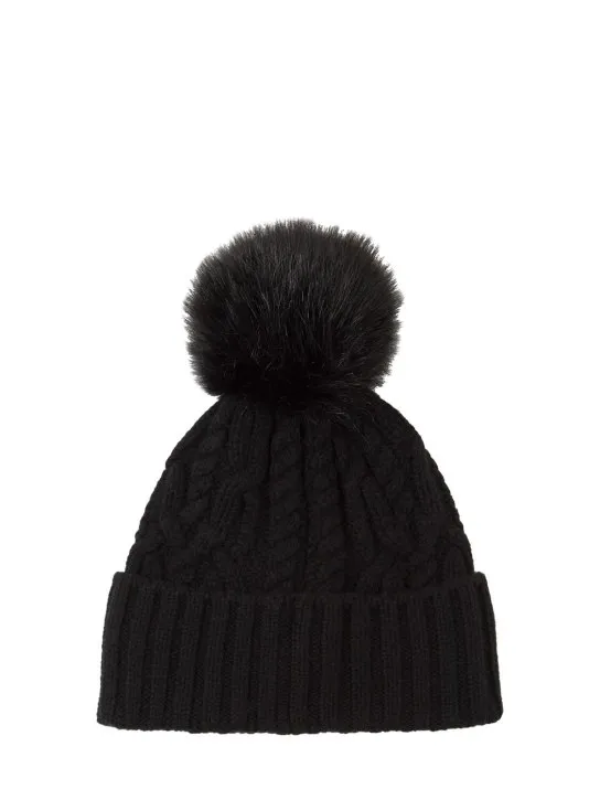 Moncler   Virgin wool blend beanie w/ pompom 