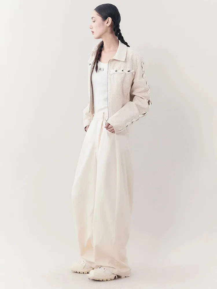 Natural Simple Loose Relax Wide-Pants