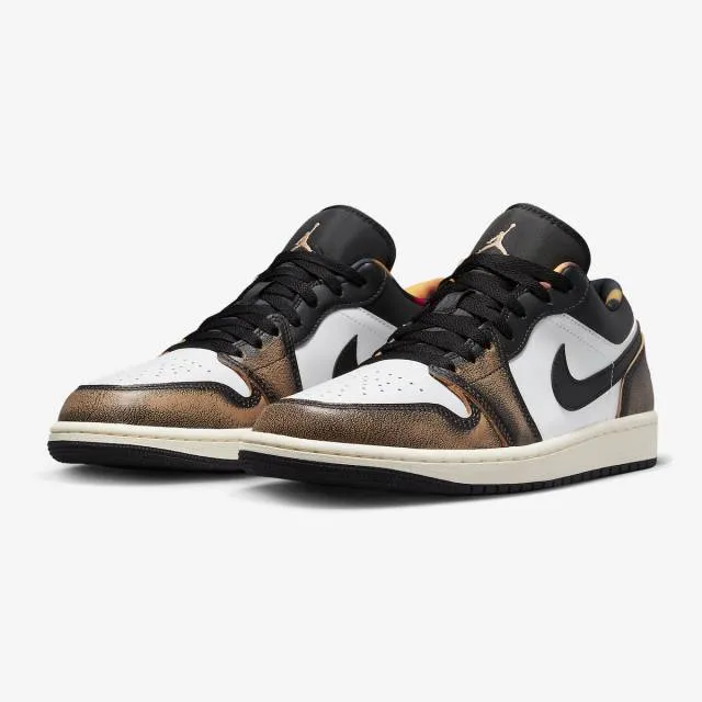 Nike Air Jordan 1 Low SE (Wear-Away Tan Yellow/ Black/ W...