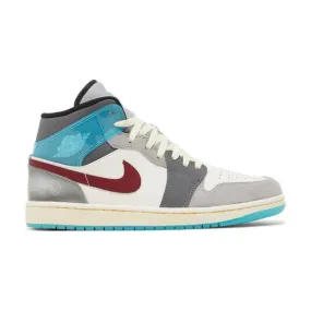 Nike Air Jordan 1 Mid (Exploration Unit/ White/ Sail/ Te...