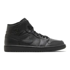 Nike Air Jordan 1 Mid (Triple Black 2022/ Black/ Black/ ...