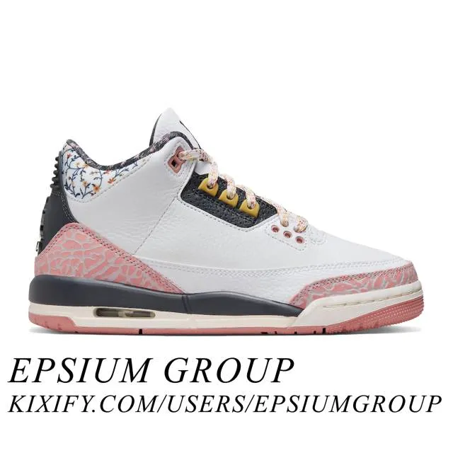 Nike Air Jordan 3 Retro GS (Red Stardust/ White/ Anthrac...