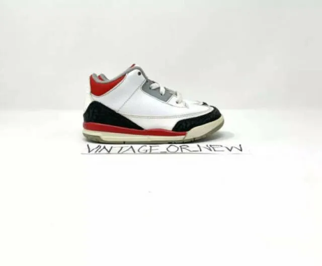 Nike Air Jordan III 3 Fire Red 2013 Retro TD Toddler 832...