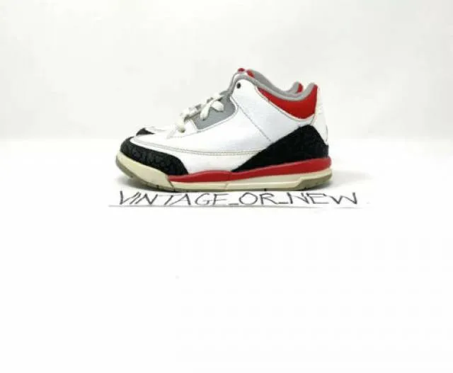 Nike Air Jordan III 3 Fire Red 2013 Retro TD Toddler 832...