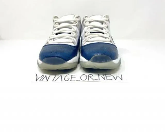 Nike Air Jordan XI 11 Low Navy Snakeskin Retro 2019 BG G...