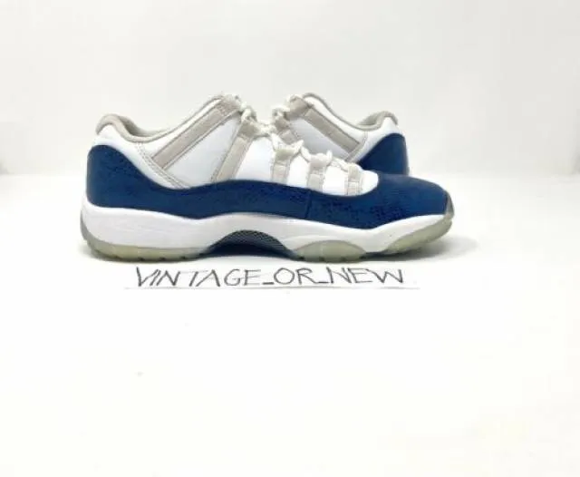 Nike Air Jordan XI 11 Low Navy Snakeskin Retro 2019 BG G...