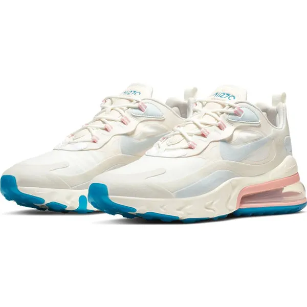 NIKE AIR MAX 270 REACT (AMERICAN MODERN) SUMMIT WHITE/GHOST AQUA-PHANTOM