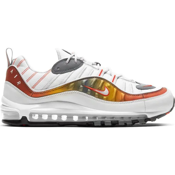 NIKE AIR MAX 98 SE VAST GREY/SUMMIT WHITE-TEAM ORANGE