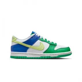 Nike Big Kids Dunk Low Bg (white / lt lemon twist-stadium green)