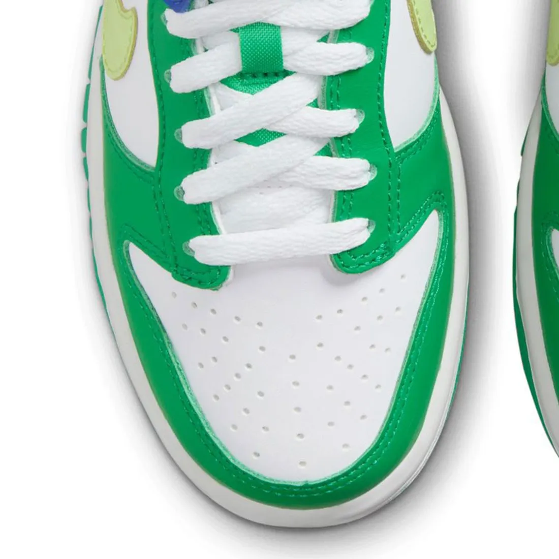 Nike Big Kids Dunk Low Bg (white / lt lemon twist-stadium green)