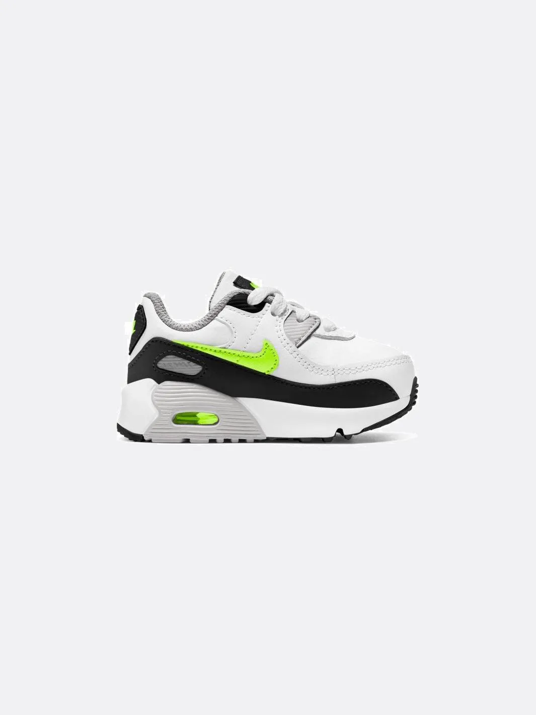 Nike - Boy - TD Air Max 90 - White/Hot Lime/Black/Neutral Grey