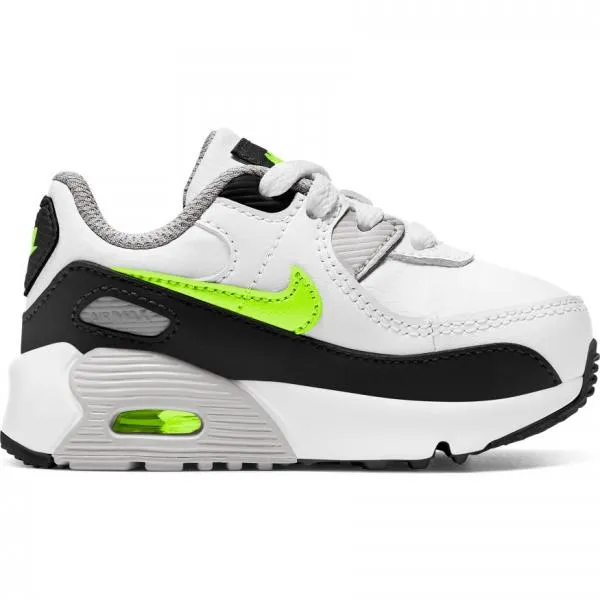 Nike - Boy - TD Air Max 90 - White/Hot Lime/Black/Neutral Grey