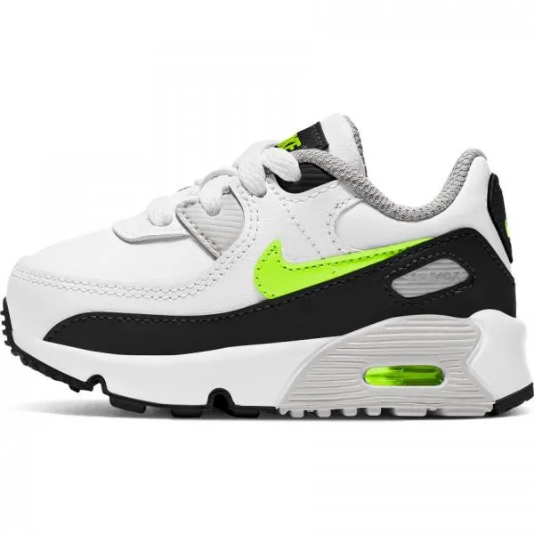 Nike - Boy - TD Air Max 90 - White/Hot Lime/Black/Neutral Grey