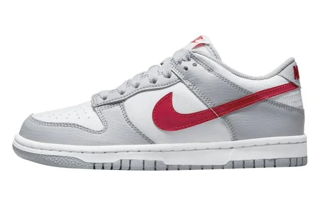 Nike dunk low gs white grey red