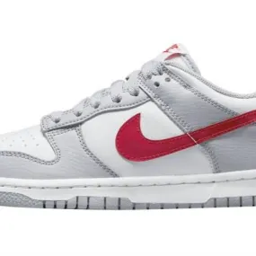 Nike dunk low gs white grey red