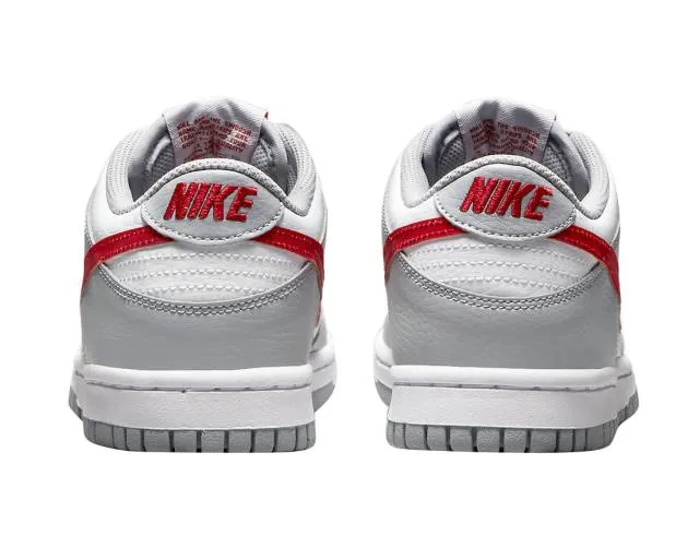 Nike dunk low gs white grey red