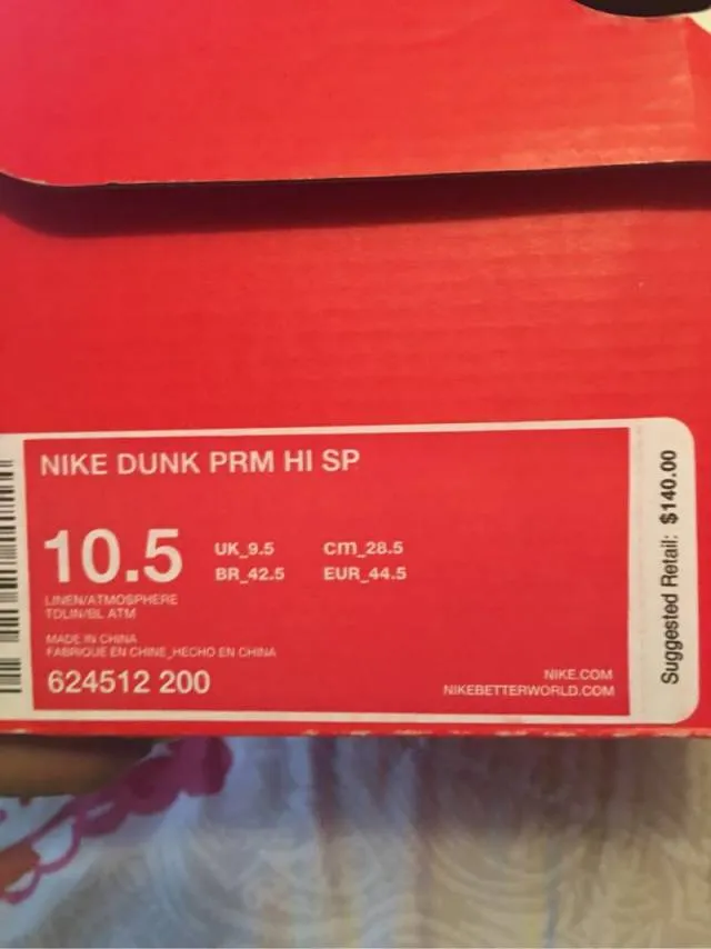 Nike dunk prm hi sp