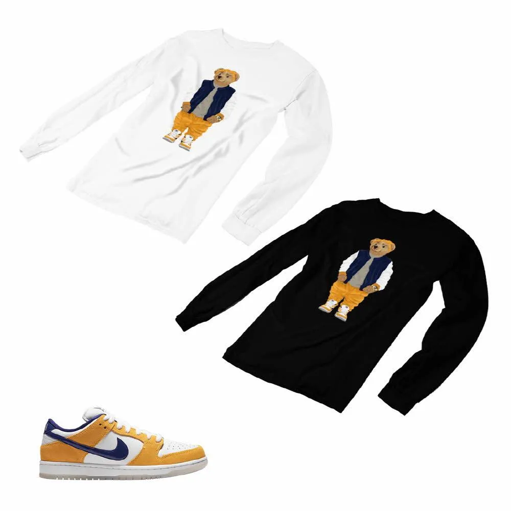 Nike SB Dunk Laser Orange Matching Custom Designed Long Sleeve T shirt ND 1-3-21