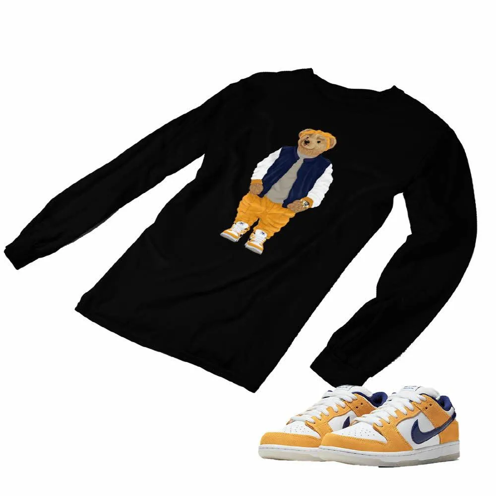 Nike SB Dunk Laser Orange Matching Custom Designed Long Sleeve T shirt ND 1-3-21