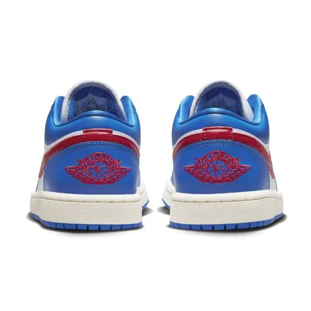 Nike Women's Air Jordan 1 Low (Sport Blue Gym Red/ White...