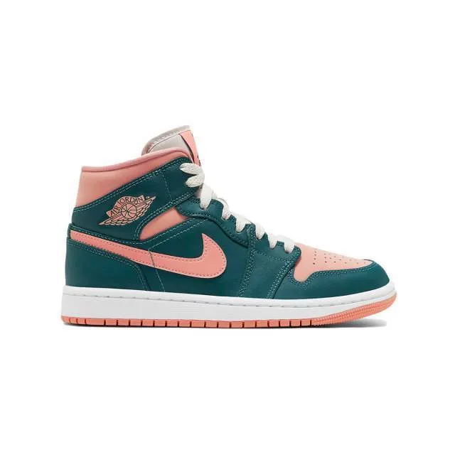 Nike Women's Air Jordan 1 Mid (Dark Teal Green/ Forest G...