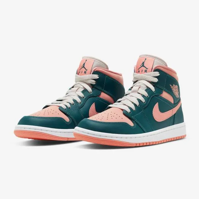 Nike Women's Air Jordan 1 Mid (Dark Teal Green/ Forest G...