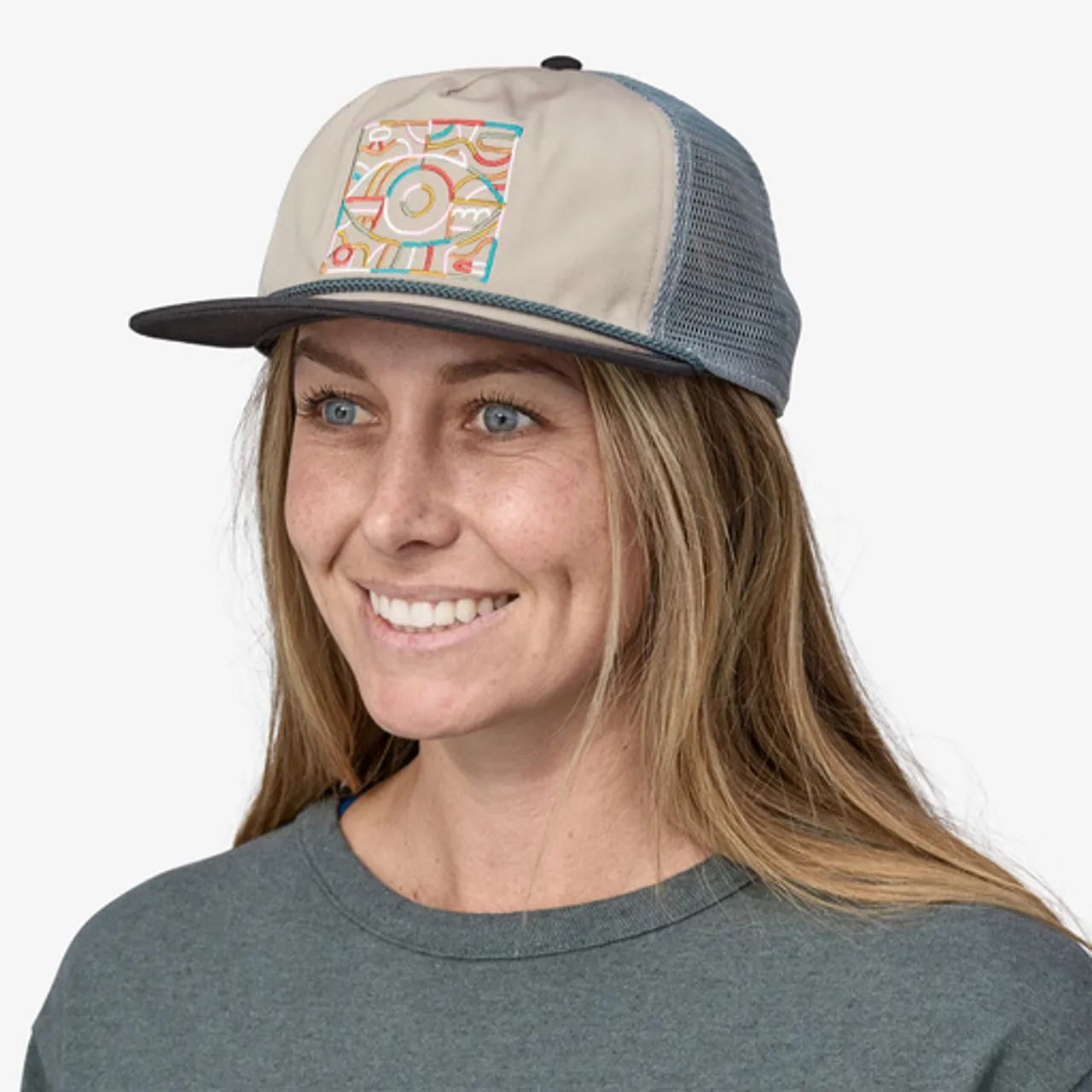 Patagonia Air Farer Cap:  Lose It Lines - Pumice