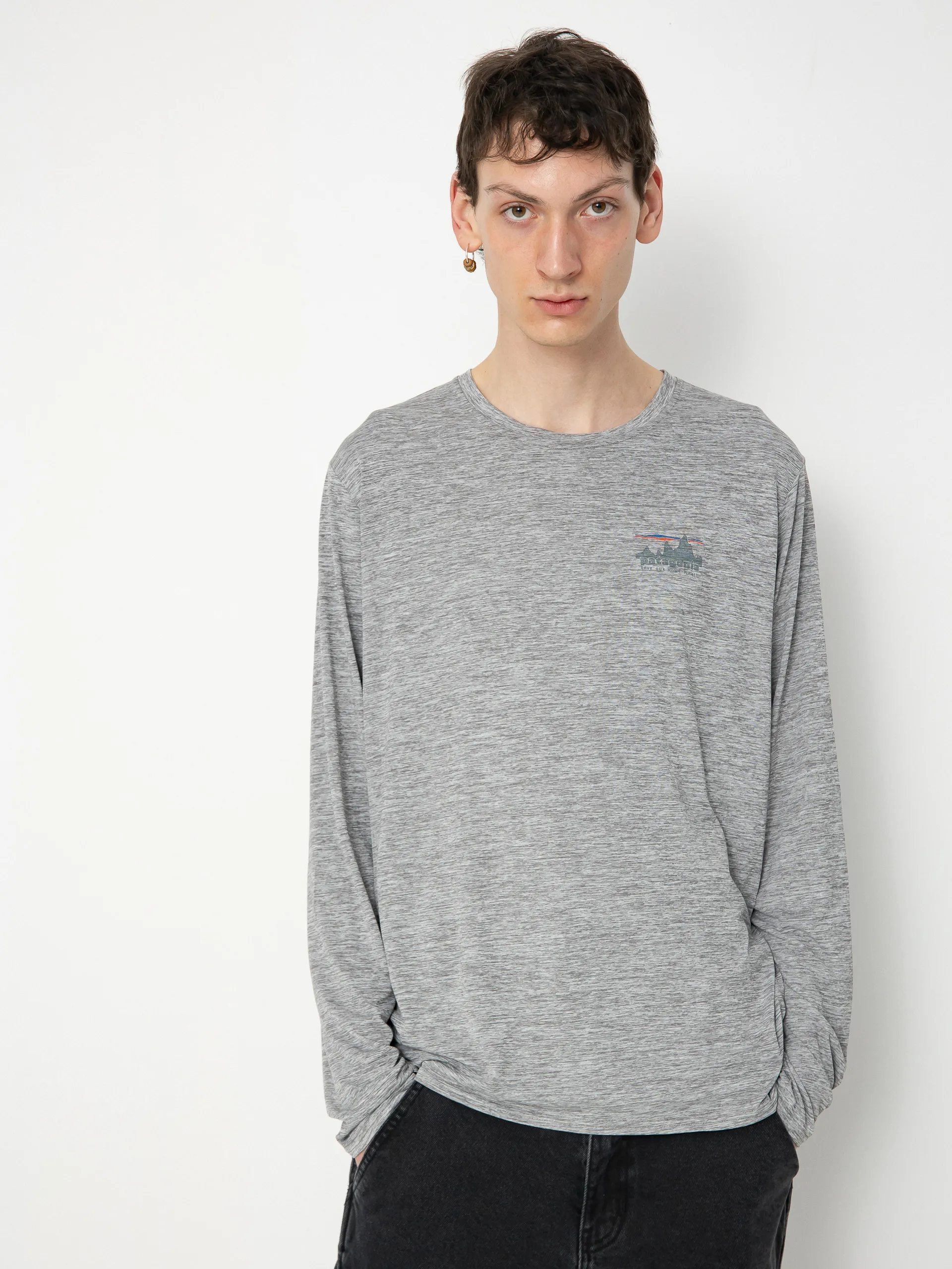 Patagonia Cap Cool Daily Graphic Longsleeve (73 skyline feather grey)