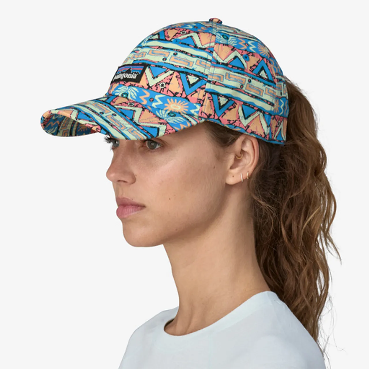 Patagonia P-6 Label Trad Cap: High Hopes Geo Small - Salamander Green