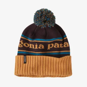 Patagonia Powder Town Beanie: Park Stripe: Dried Mango