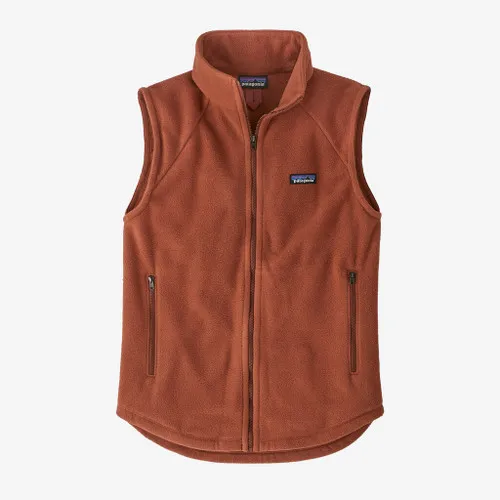 Patagonia Women's Classic Microdini Fleece Vest: Burnished Red