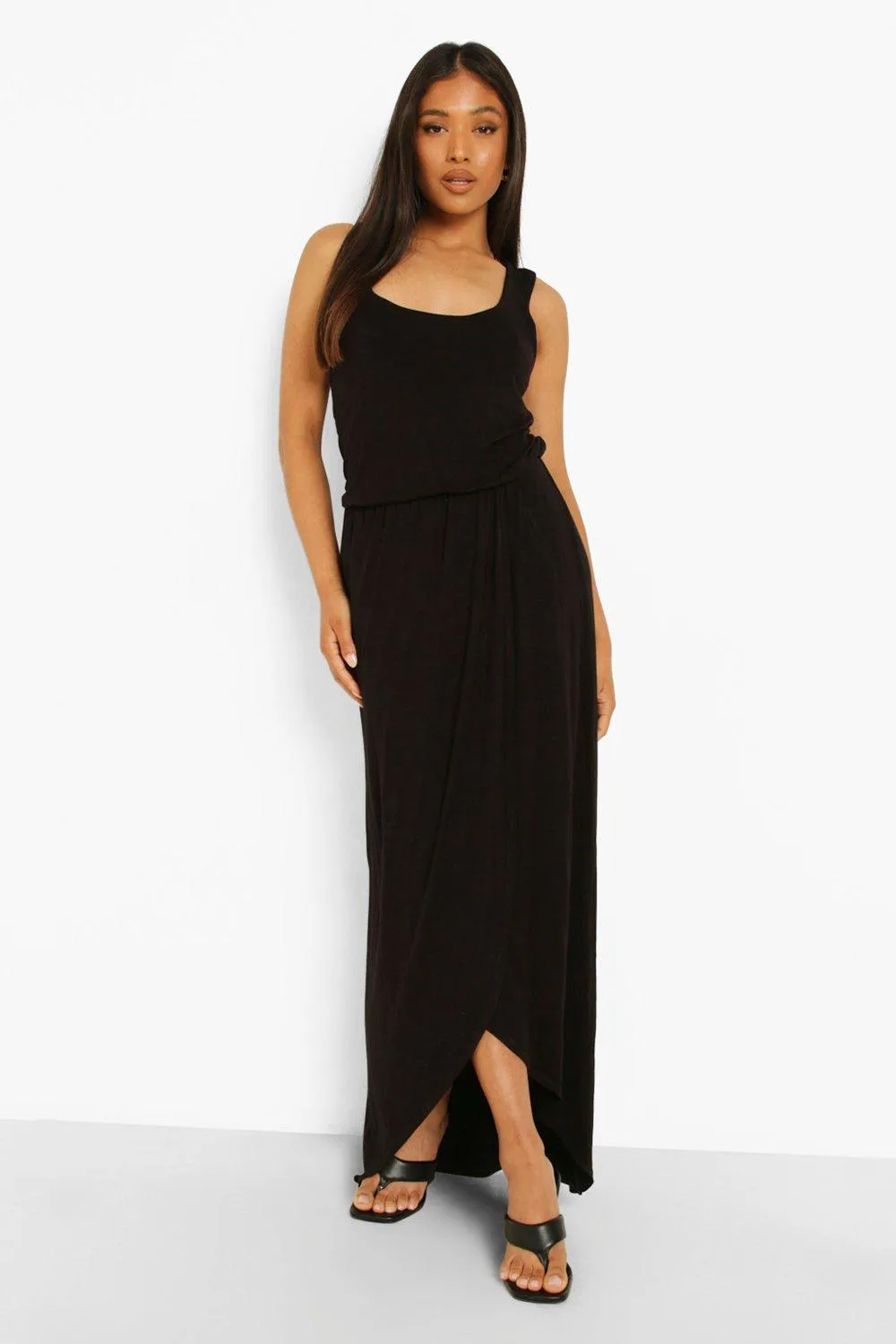 Petite Wrap Front Maxi Dress