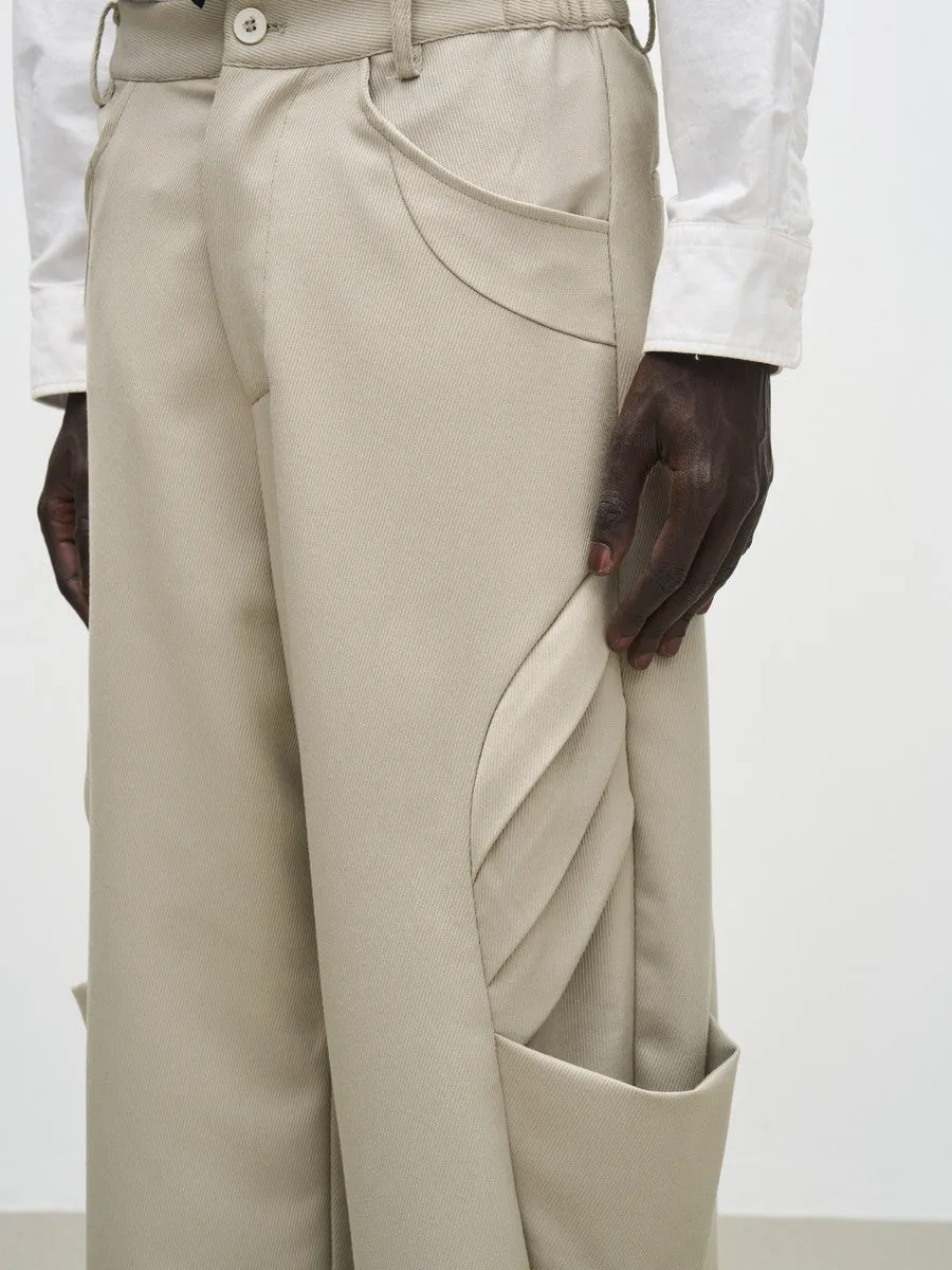 Pleats Nichi Wide Loose Casual Pants