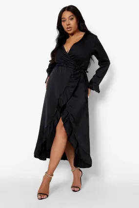 Plus Ruffle Wrap Dress