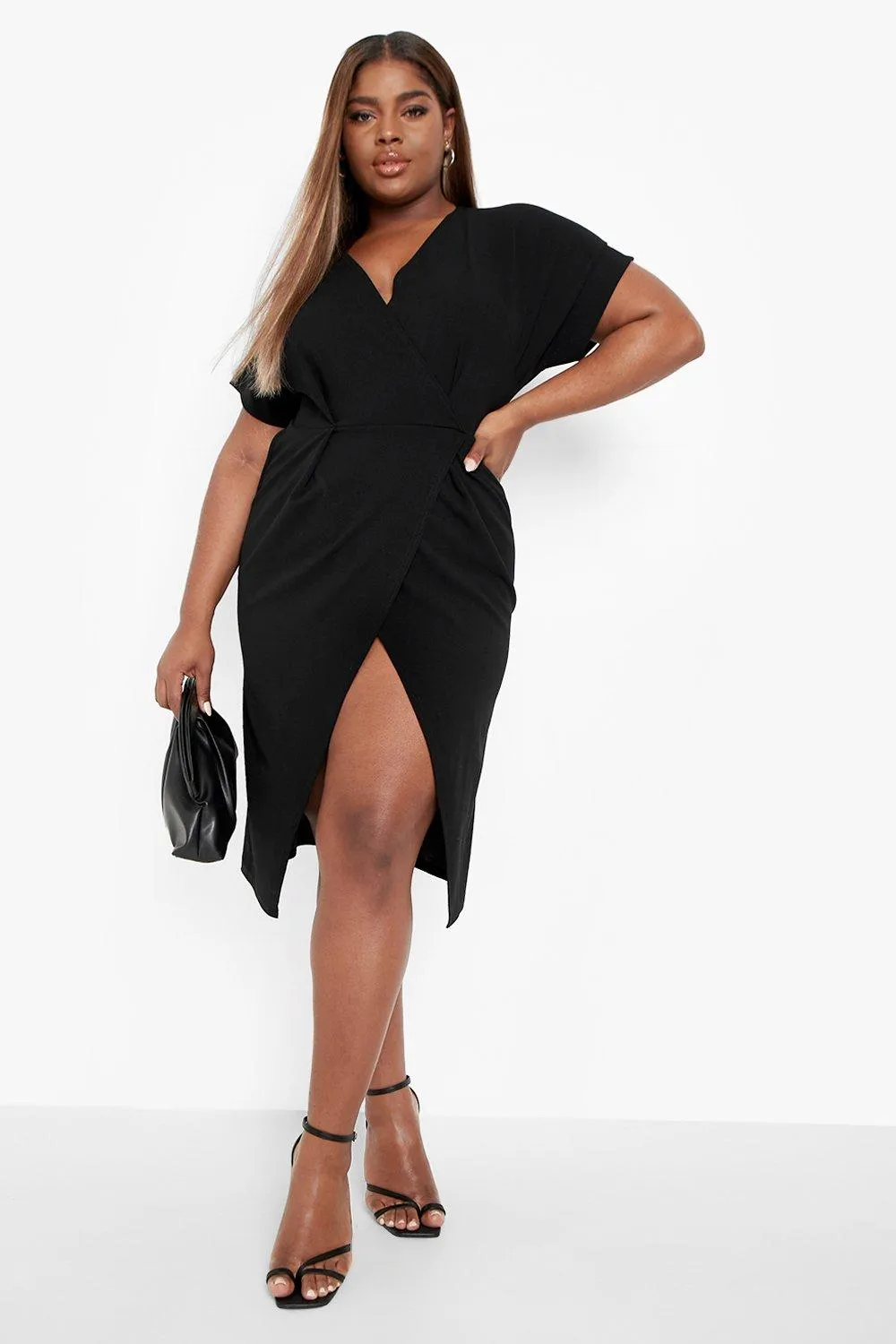 Plus Wrap Midi Dress