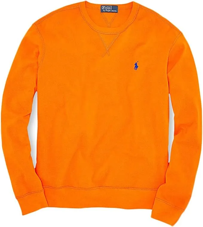 Polo Ralph Lauren Athletic Lightweight Cotton Mesh Crewneck Pullover - Orange (Large)