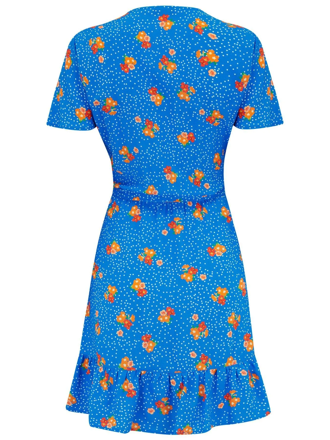 Pour Moi Woven ECOVERO™FibresTiered Wrap Dress - Blue